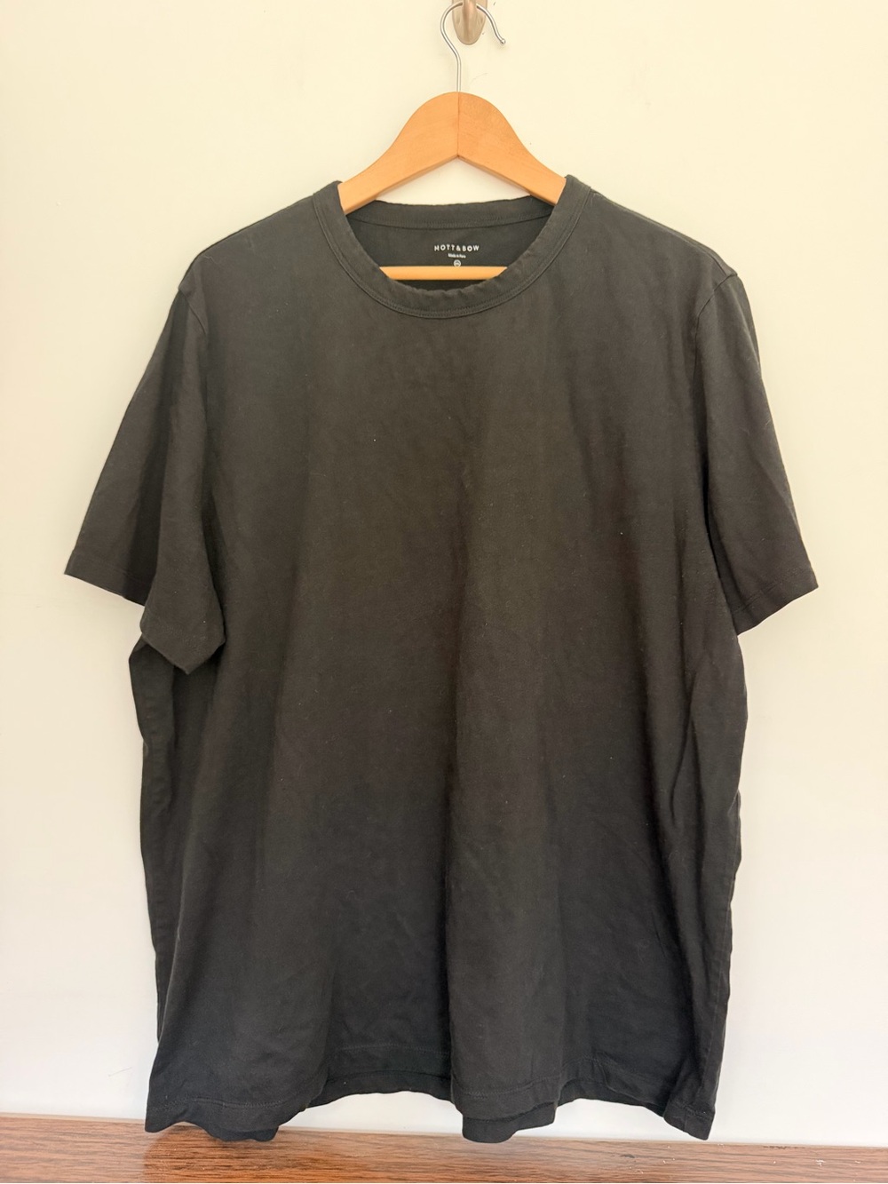Mott & Bow Black Crew Neck Men's T-Shirt Classic Basic Top 100% Cotton XXL Peru